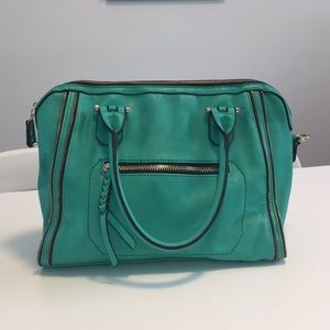 Urban Expressions Teal Satchel opt. shoulder strap